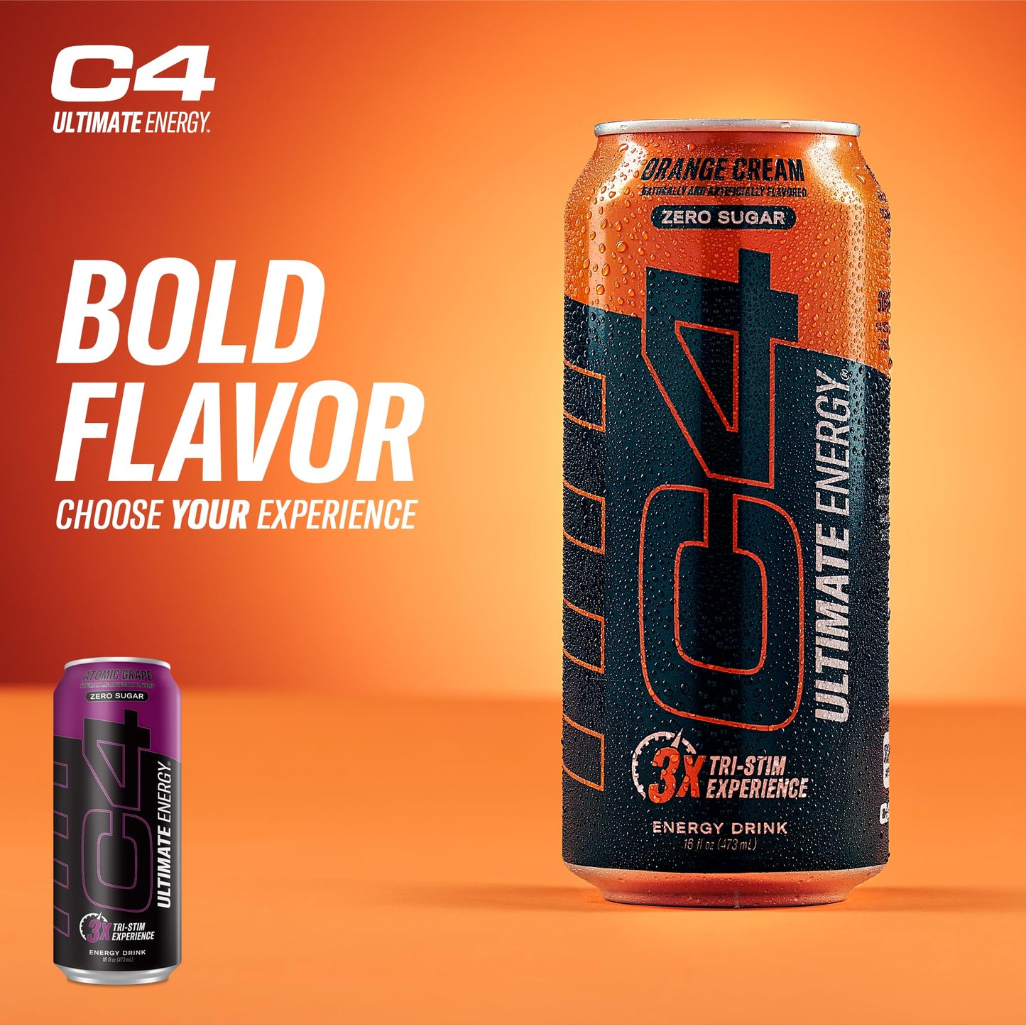 Cellucor C4 Ultimate Pre Workout Energy Drink, Sugar Free, 300mg Caffeine, Atomic G , 16 Fl Oz (Pack of 12)