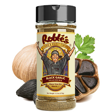 BLESSED AND HIGHLY FLAVORED Black Garlic Seasoning, Gluten-Free, Low Sodium, 6.1 Ounce