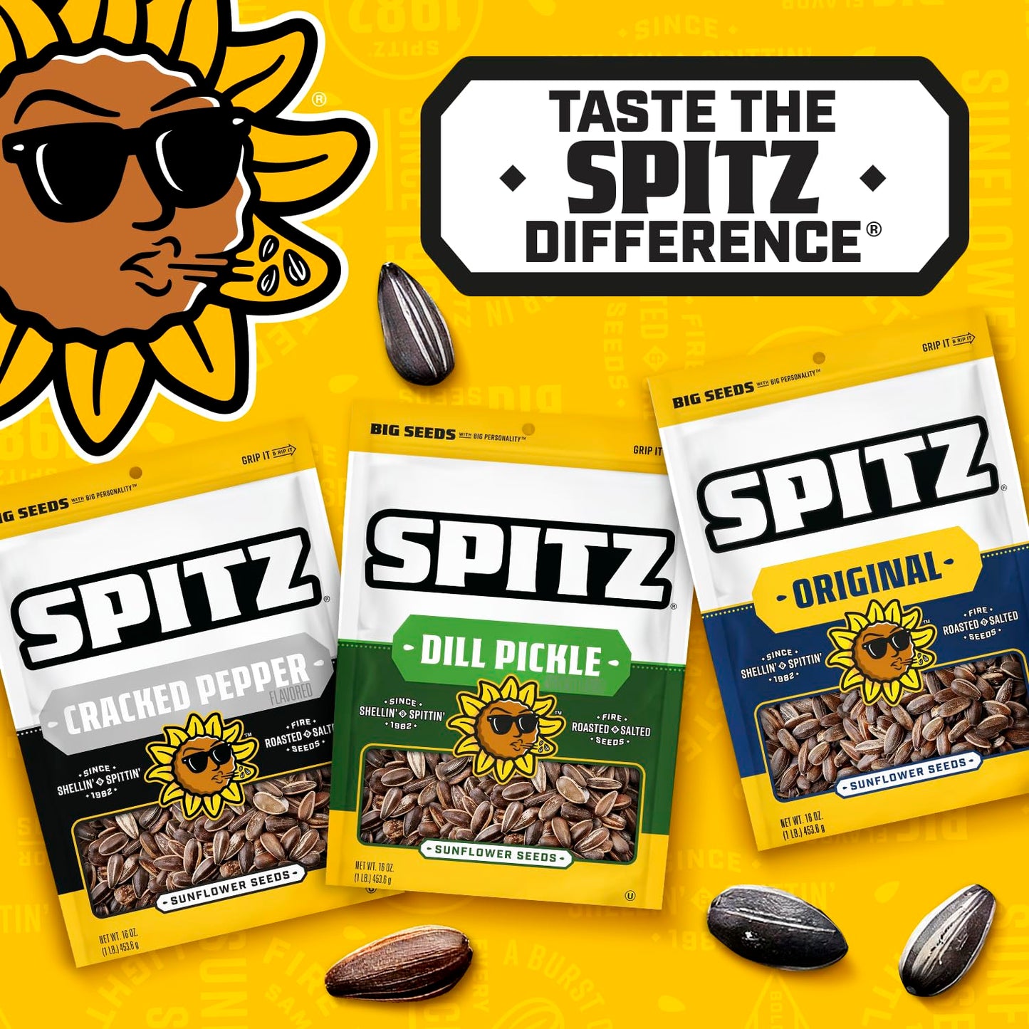 Spitz Pumpkin Seeds, Seasoned, 4 Oz Snack Bag