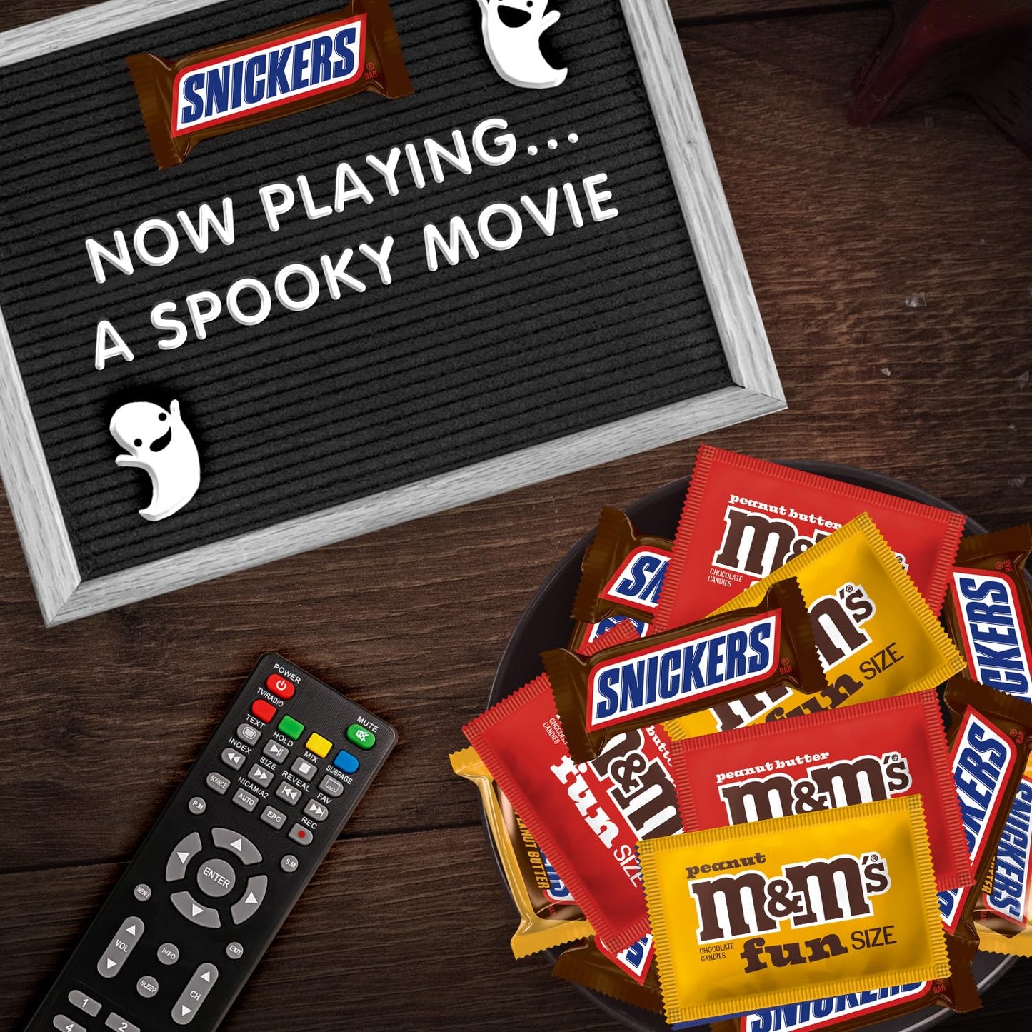 M&MS Peanut, SNICKERS Crunchy & SNICKERS Original Fun Size Trick or Treat Individually Wrapped Milk Chocolate Halloween Candy V
