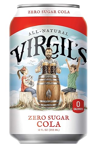 VirgilAs Zero Sugar cola great Tasting Zero calorie Keto Friendly Soda (6 - 12oz cans)