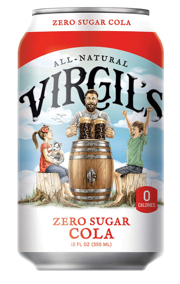 VirgilAs Zero Sugar cola great Tasting Zero calorie Keto Friendly Soda (6 - 12oz cans)