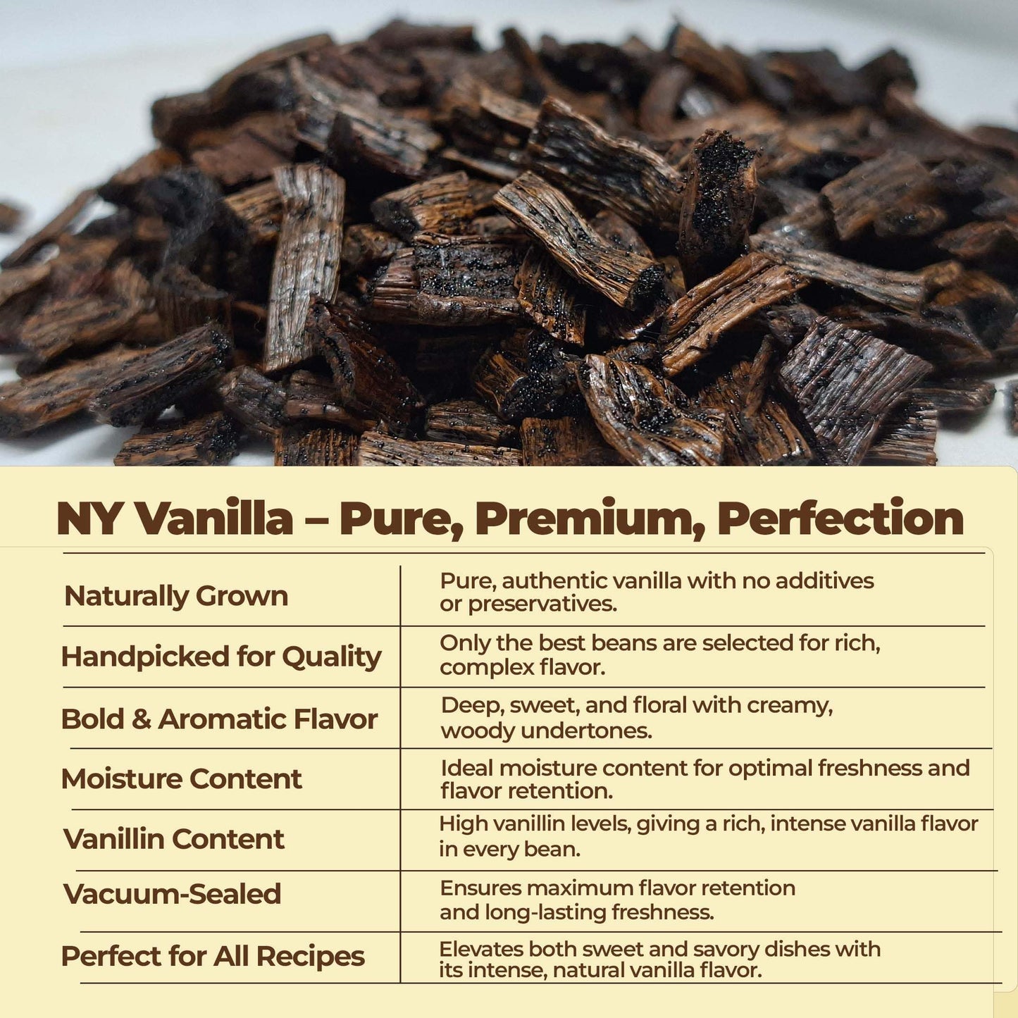 Akshit Bulk Vanilla Beans Grade B - Non-GMO Vanilla Cuts, 5 Lb for Baking & Cooking