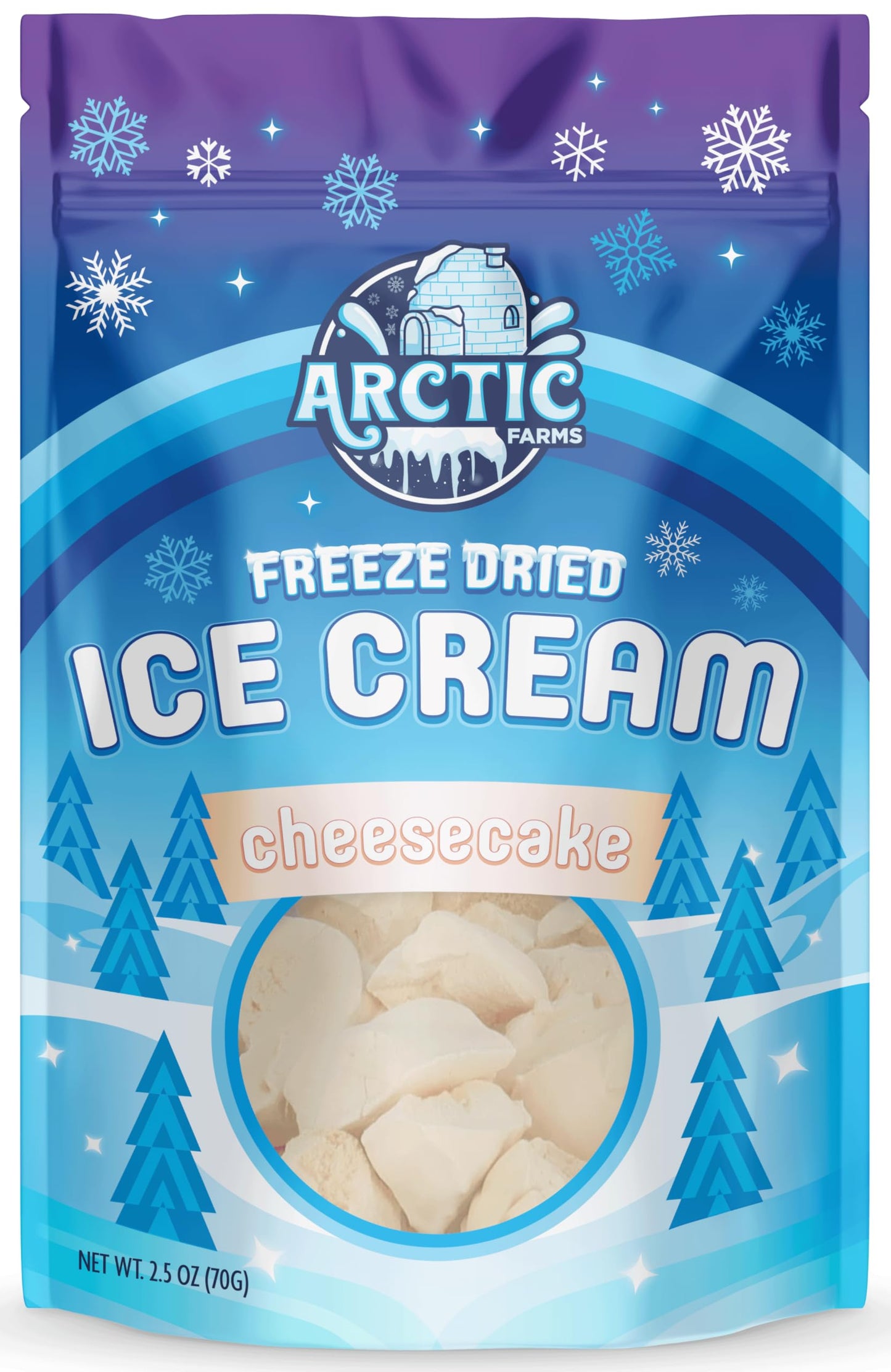 Arctic Farms Freeze Dried Ice Cream Bits - Cheesecake Flavor, Bagged, Does Not Melt