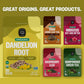 FGO Organic Dandelion Root Loose Tea, Resealable Kraft Bag, 16oz, Packaging May Vary (Pack of 1)