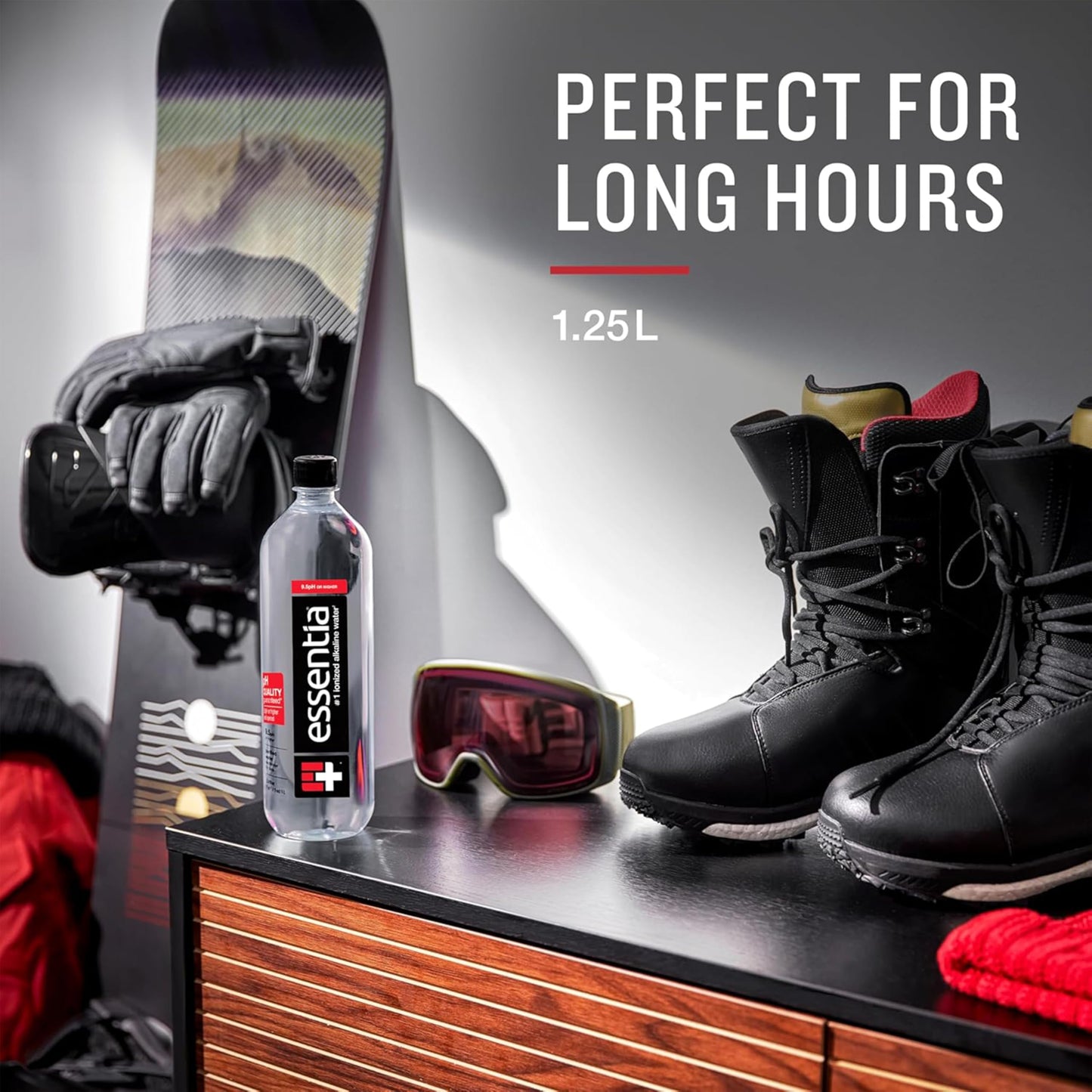 Essentia Water LLC , 99.9% Pure, Infused with Electrolytes for a Smooth Taste, pH 9.5 or Higher; Ionized Alkaline Water, Black,