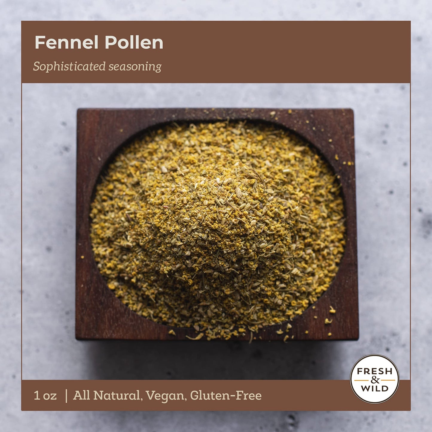 Fresh & Wild | Wild Italian Fennel Pollen | Vegan, Gluten-Free | Great With Rice, Pasta, Risotto, Marinades, Meat & Fish, Or Eve