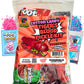Food Crush Tigers Blood Cotton Candy Pickle Kit - 13 Pcs Variety Pack for Kids and Teens, Includes Fruit Roll Ups and Mexican Snacks