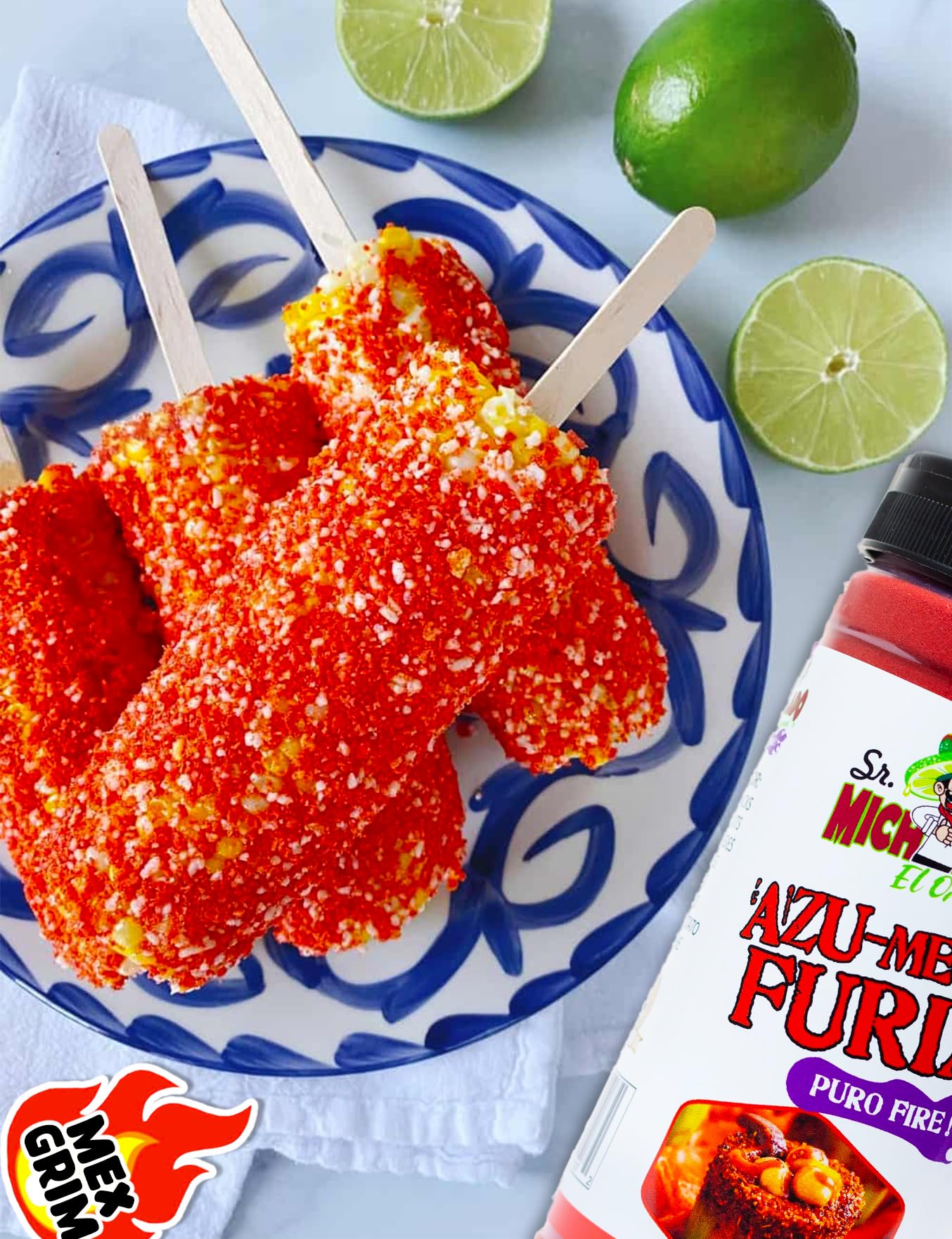 Fuego Powder Dust, Sr. Michelado Hot Chilli Lime 285G. Perfect For Potato Chips, Wing Seasoning, Popcorn, Corn, Fruit. And Chamo