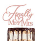 Finally Mr & Mrs Cake Topper,Wedding Anniversary Bridal Shower Party Decorations,Romantic Wedding Party Decorative Cake Toppers