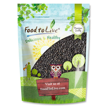 Food to Live Toasted Black Sesame Seeds, 8 Ounces - Crunchy and Nutritious Snack, Oven Roasted, Unsalted, No Oil Added, Perfect 