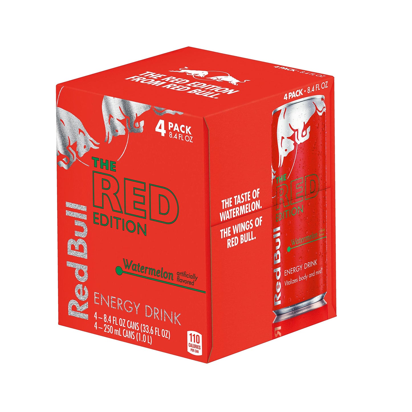 Red Bull Red Edition Energy Drink, Watermelon, 80mg Caffeine, 8.4 Fl Oz, 24 Pack (6x4)