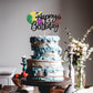 1 Pcs Moana Inspired Cake Topper Black Glitter Palm Leaf Flower Happy Birthday Cake Pick Decoration For Tropical Hawaiian Luau T