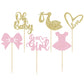 Gyufise 36 Pack Oh Baby Cupcake Toppers It'S A Girl Cupcake Toppers With Bow Dress Love Heart Glitter Cake Picks Decorations For