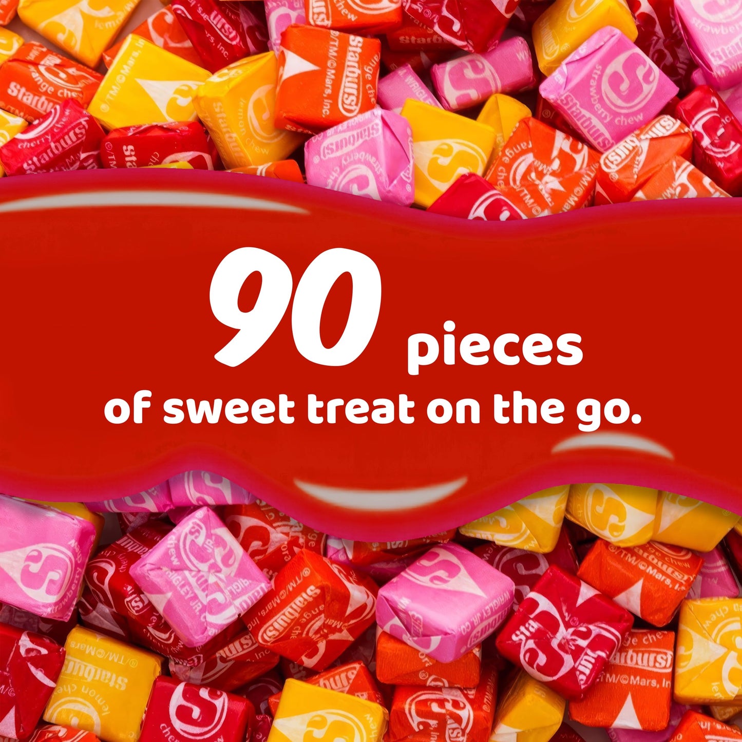 Strburst Original Fruit Chews 1 Pound Approx 90 Pieces - Bulk Candy Of Individually Wrapped Candy Bulk, Tropical Chewy Fruity Ca