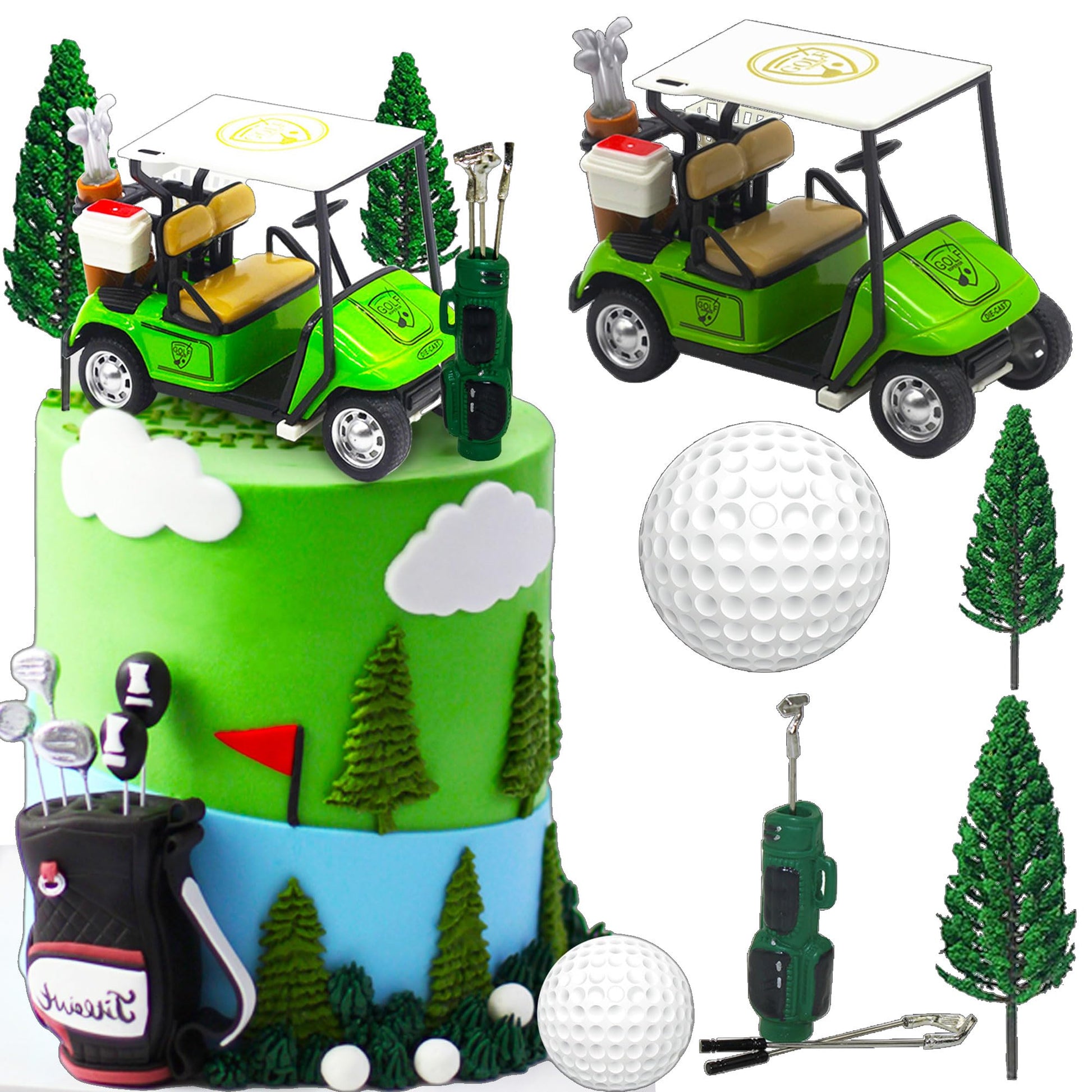 Luxury Golf Cake Decoration Heading For The Green Cake Topper Golf Themed Cake Decorations Golf Party Supplies Golf Party Favors