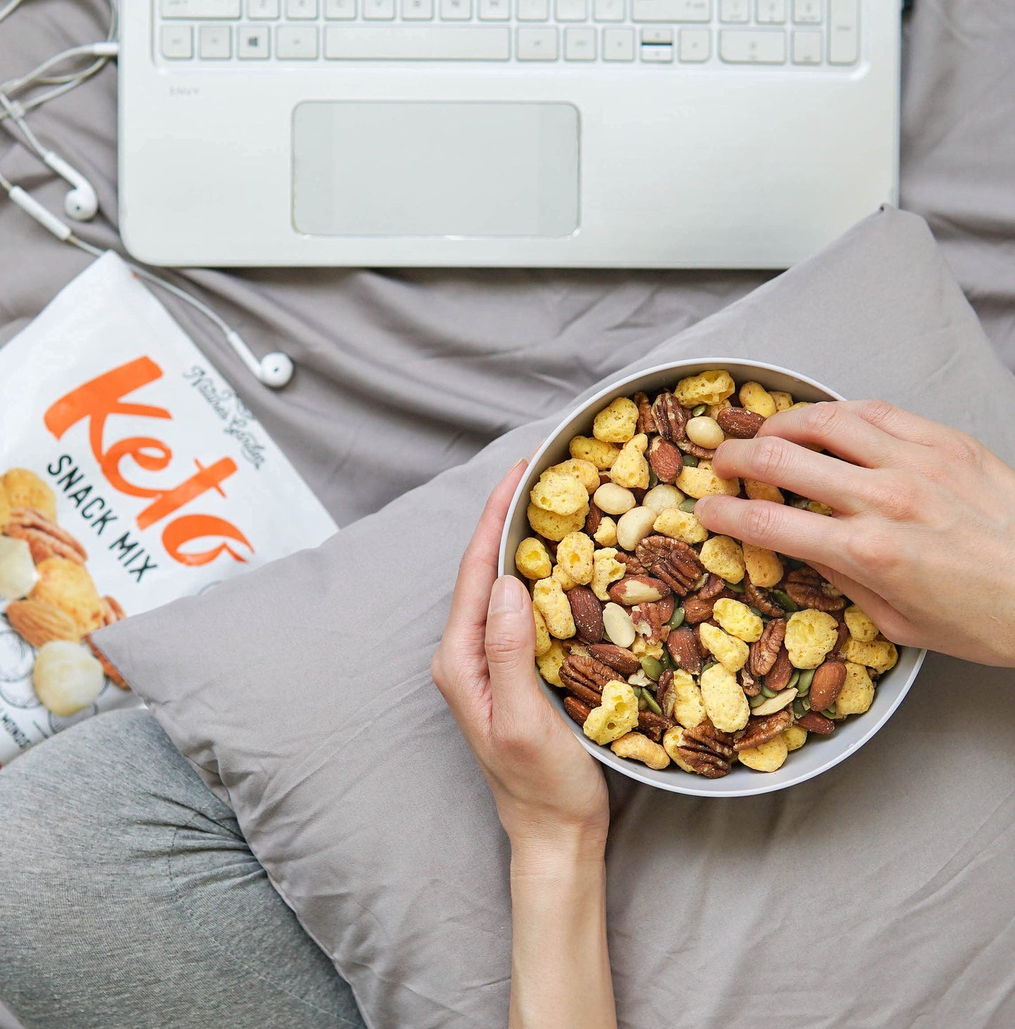 Natures Garden Keto Snack Mix - Probiotic Cheese Balls, Crunchy Keto Snack, Keto Snack Mix, All Natural, Heart Healthy Nuts - 24