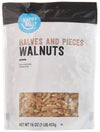 Happy Belly California Walnuts Halves and Pieces  16 ounce (Pack of 2)