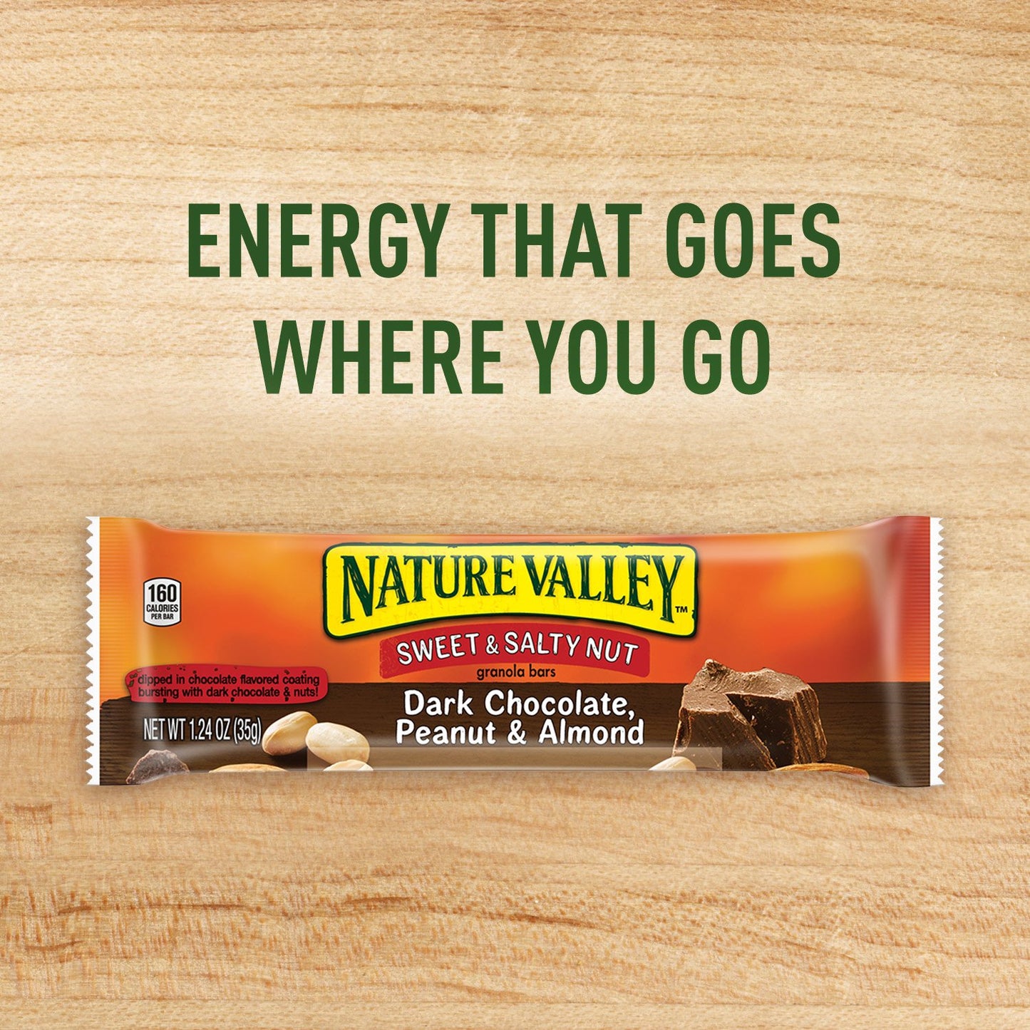 Nature Valley Granola Bars, Sweet and Salty Nut, Dark Chocolate Peanut & Almond, 6 Bars, (Pack of 6)