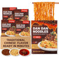 Noodology Chinese Saucy Dan Dan Noodles Kits, Szechuan Chili Mala Savory Umami Spicy Flavor,Hand-Cut Thick Noodles Ramen,Sun-Dri