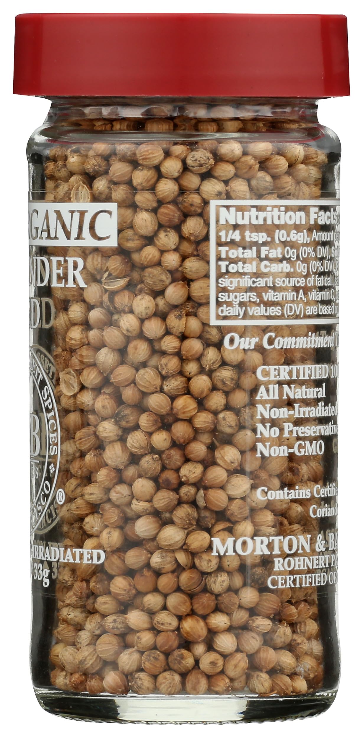 MORTON & BASSETT Organic Coriander Seed  1.2 OZ