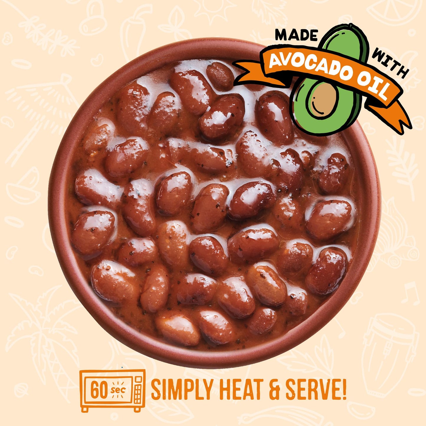 A Dozen Cousins Seasoned Pinto Beans, Vegan and Non-GMO Meals, Microwaveable Beans Ready to Eat Made with Avocado Oil (Mexican P