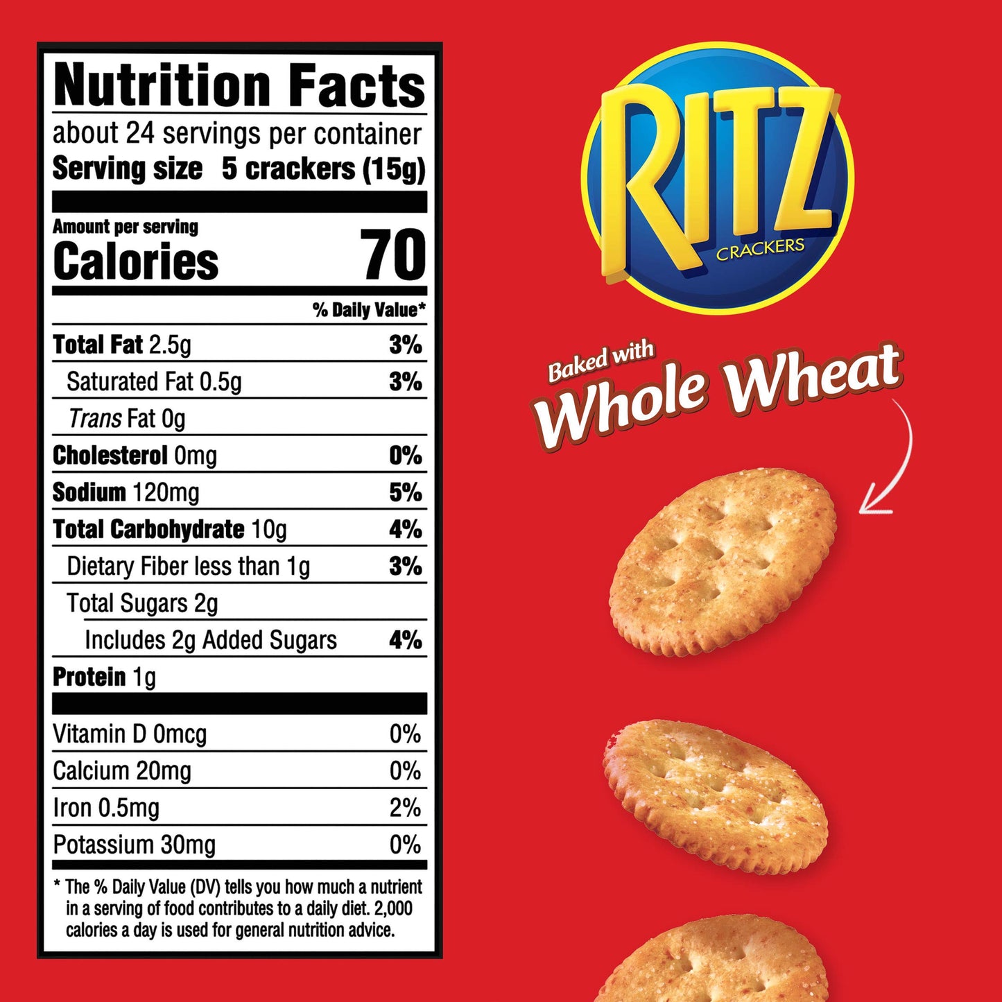 Ritz Whole Wheat Crackers, 12 - 12.9 Ounce Boxes (Pack Of 12)