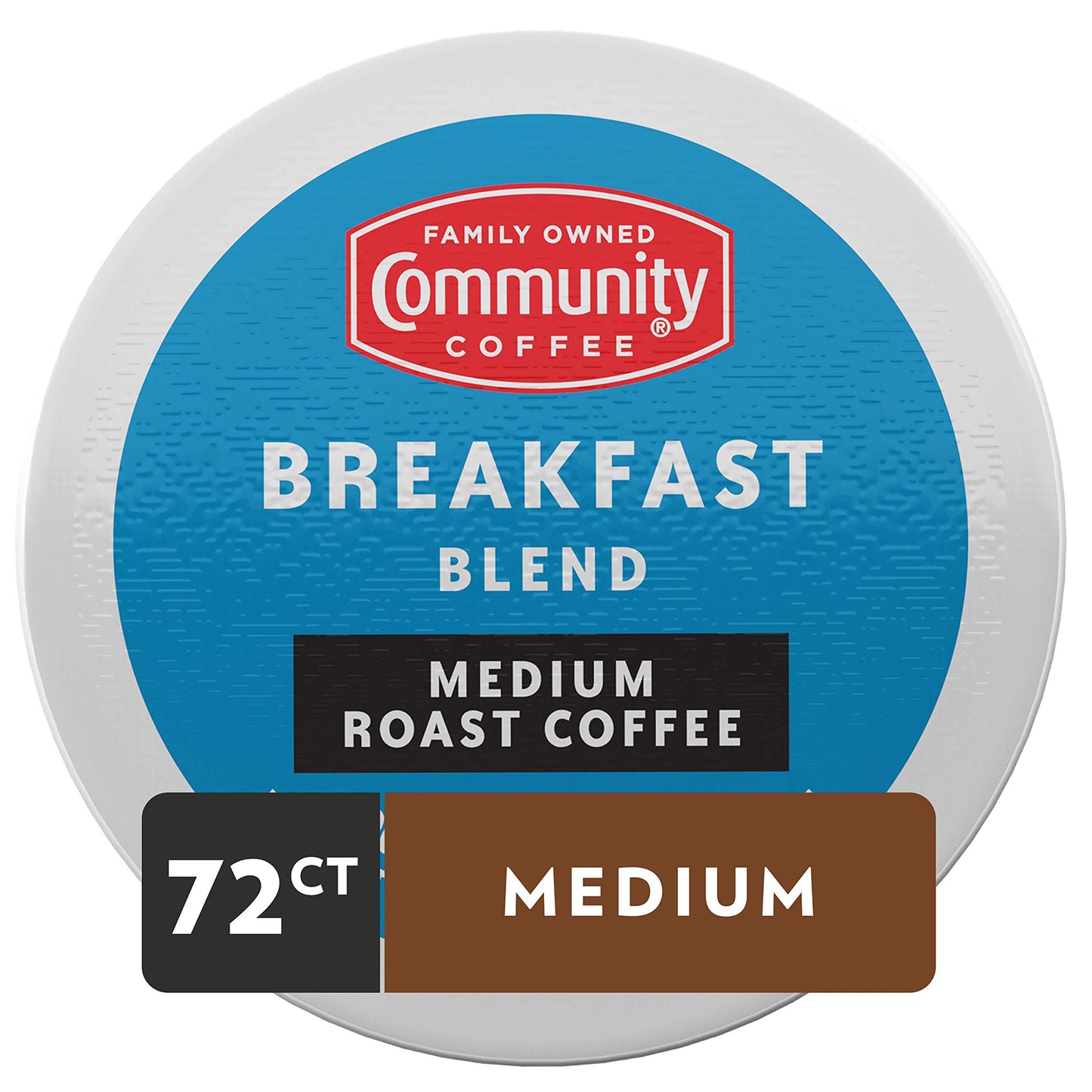 Community Coffee Breakfast Blend Coffee Pods, Medium Roast, 72 Count, Compatible with Keurig 2.0, 12 Count (Pack of 6)