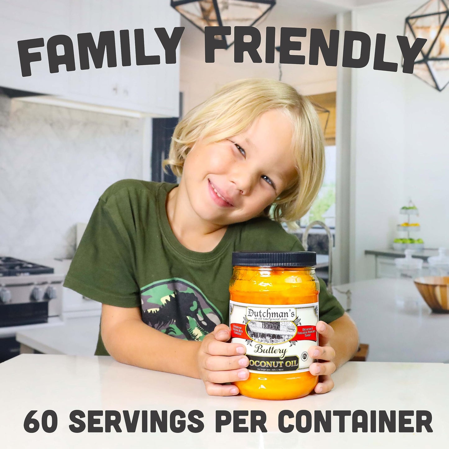 Dutchman's Butter Flavored Coconut Oil - 30oz Jar, Vegan, Zero Trans Fat, Gluten Free, Theater Style Popcorn