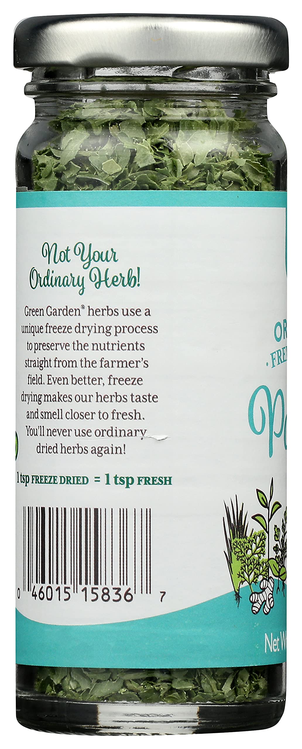 Green Garden Freeze-Dried Organic Parsley - Freeze-Dried Parsley Fresh, Parsley Organic, Dried Fresh Parsley, Parsley Flakes, Gl
