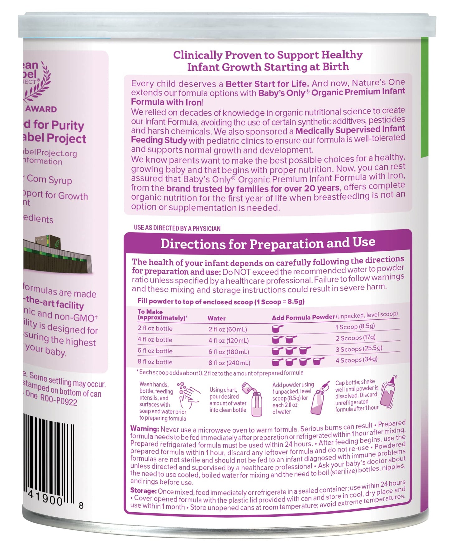 Baby'S Only Organic Dairy Toddler Formula, | Non-Gmo | Usda Organic | Clean Label Project Verified | Brain & Eye Health | Baby F