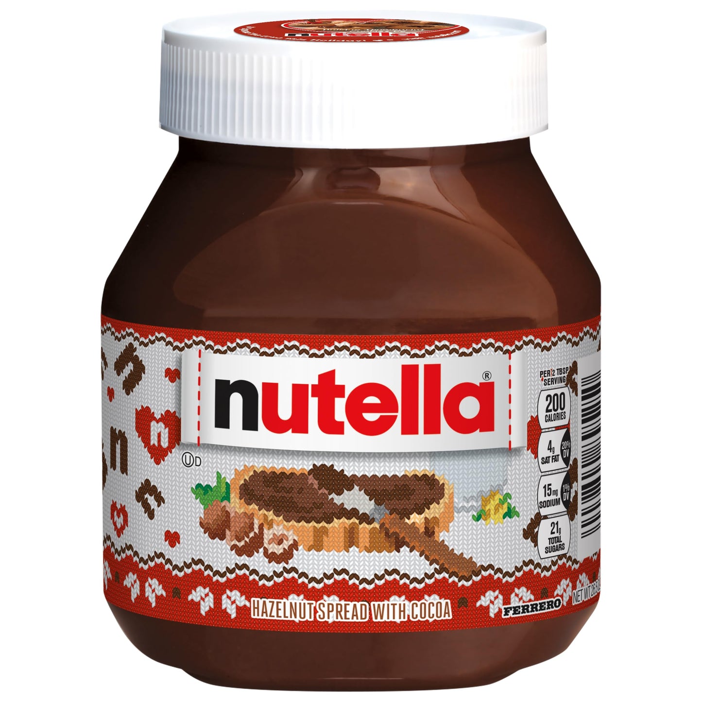 Nutella Hazelnut Spread With Cocoa For Breakfast, 26.5 Oz Jar, Holiday Baking And Desserts - Packaging May Vary