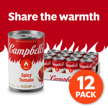Campbell'S Condensed Spicy Tomato Soup, 10.5 Oz Can (Pack Of 12)