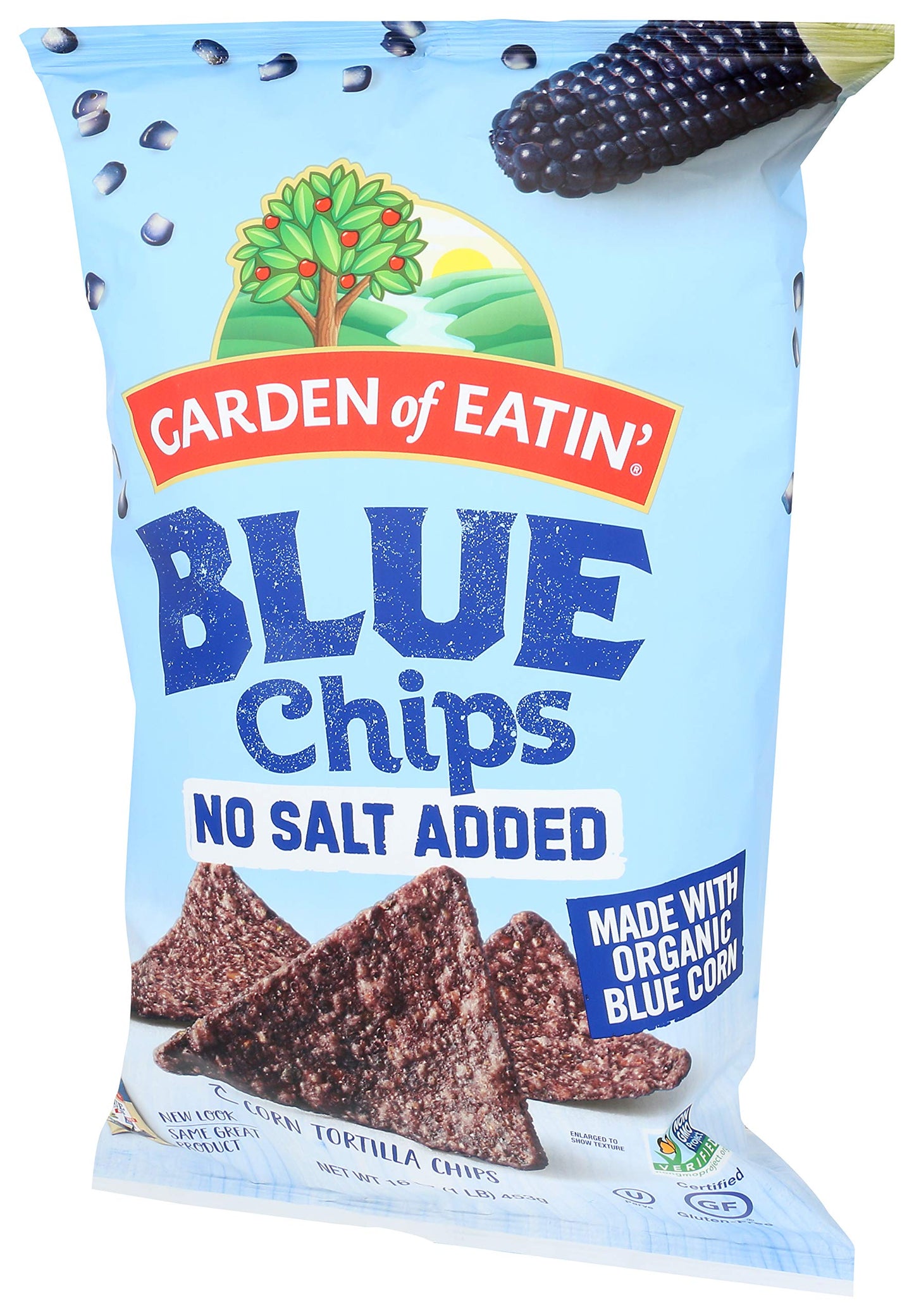 Garden Of Eatin Blue Party Chips With No Salt, 16 Oz