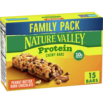 Nature Valley Chewy Granola Bars, Protein, Peanut Butter Dark Chocolate, 15 Bars, 21.3 Oz