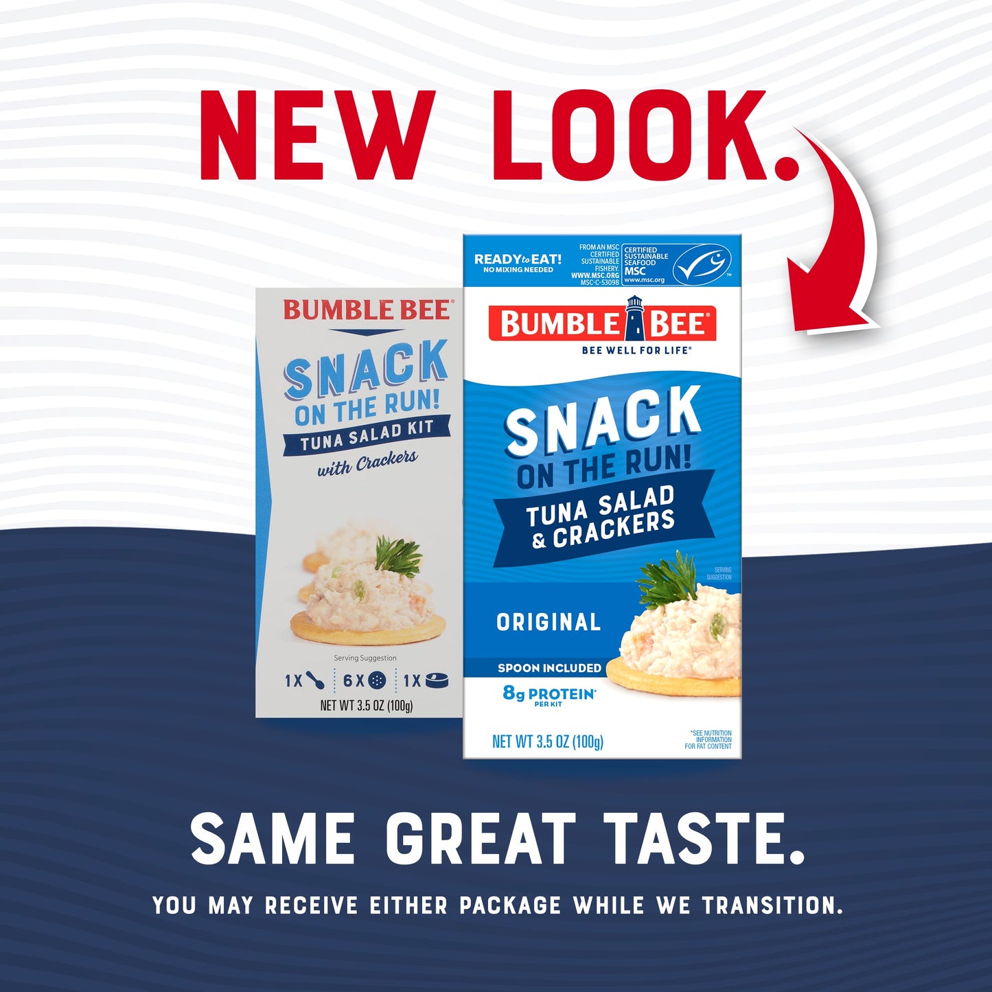 Bumble Bee Snack On The Run Tuna Salad With Crackers Kit, 3.5 Oz (Pack Of 12) - Ready To Eat, Spoon Included - Wild Caught Tuna - Shelf Stable & Convenient Protein Snack