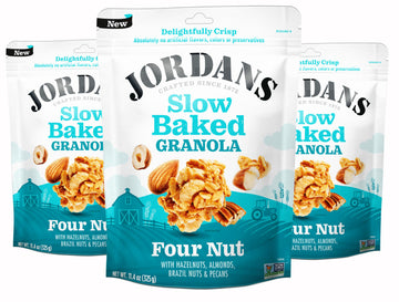 Jordans Slow Baked Granola | Four Nut Granola with Almonds, Brazil Nuts and Pecans | non-GMO, No Artificial Flavors, Colors, or 