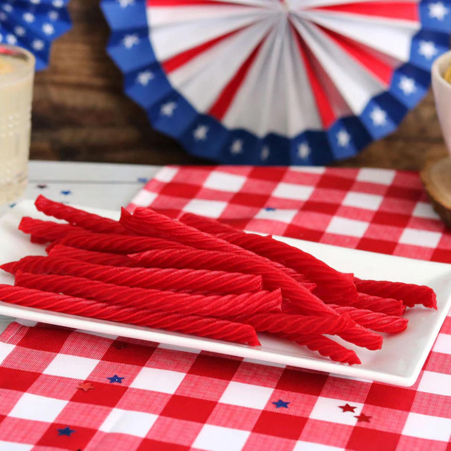 Redvines Red Licorice Bulk, 3 Pack, Original Red Licorice Twists, Soft And Chewy Licorice Valentine'S Candy Bulk, Fat Free, Rasp