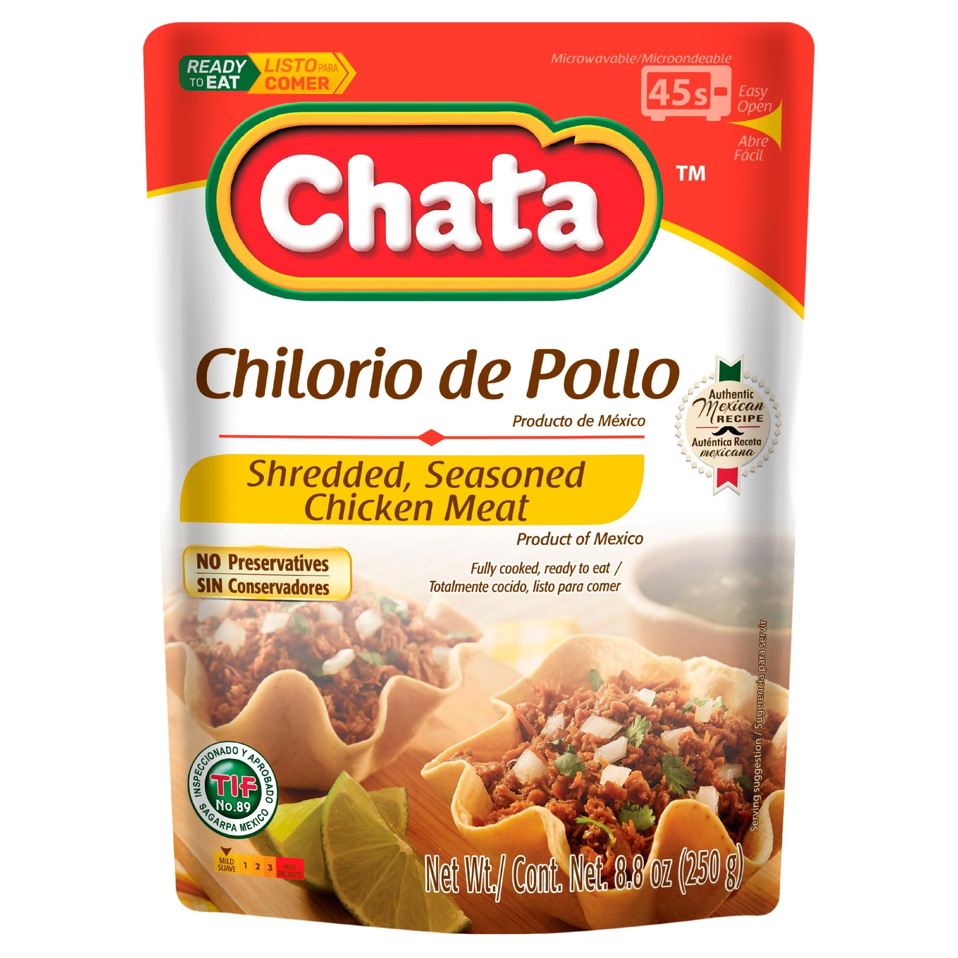 Chata Mexican Chicken Chilorio  Ready To Eat  8.8 Oz