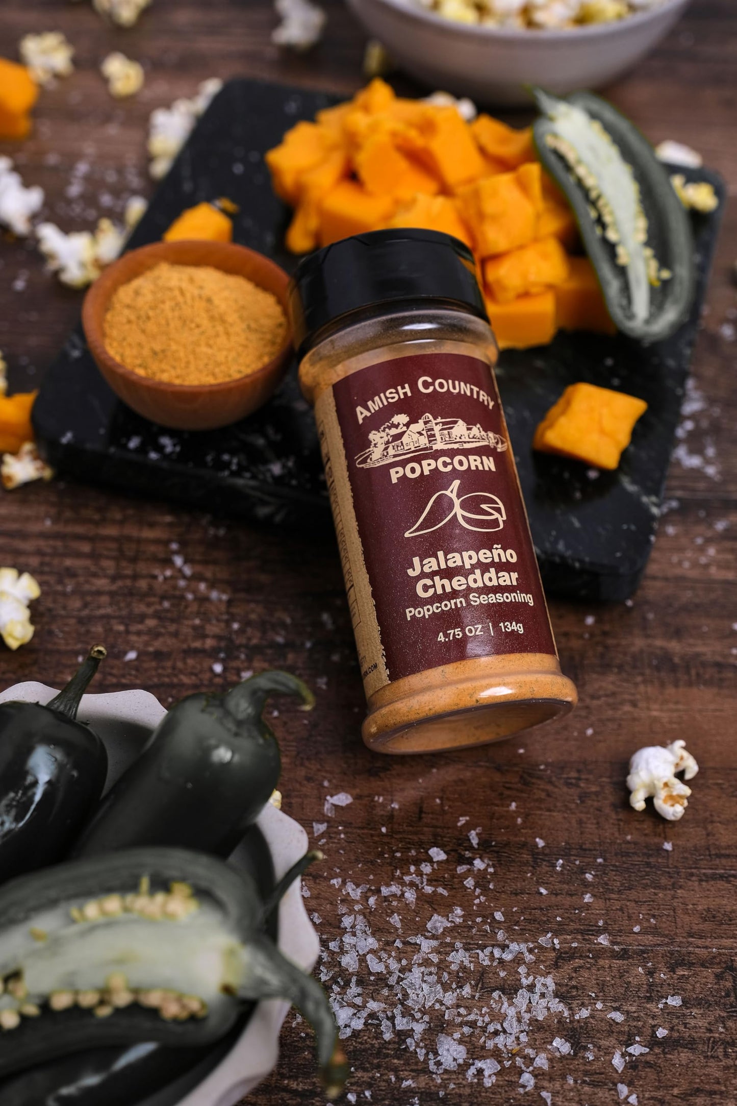 Amish Country Popcorn | 4 Pack Seasoning Bundle | Buffalo, Garlic Parmesan, Jalepeno Cheddar, Dill Pickle | Old Fashioned, Non-G