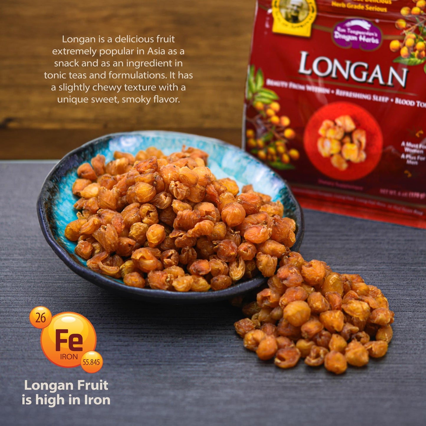 Dragon Herbs Longan 6 Oz Bag | Dried Fruit Nutrition Product To Support Skin, Beauty, Sleep, Mood, Stress, Memory, Heart And Blood