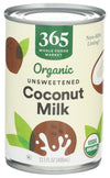 365 By Whole Foods Market, Coconut Milk Unsweetened Organic, 13.5 Ounce
