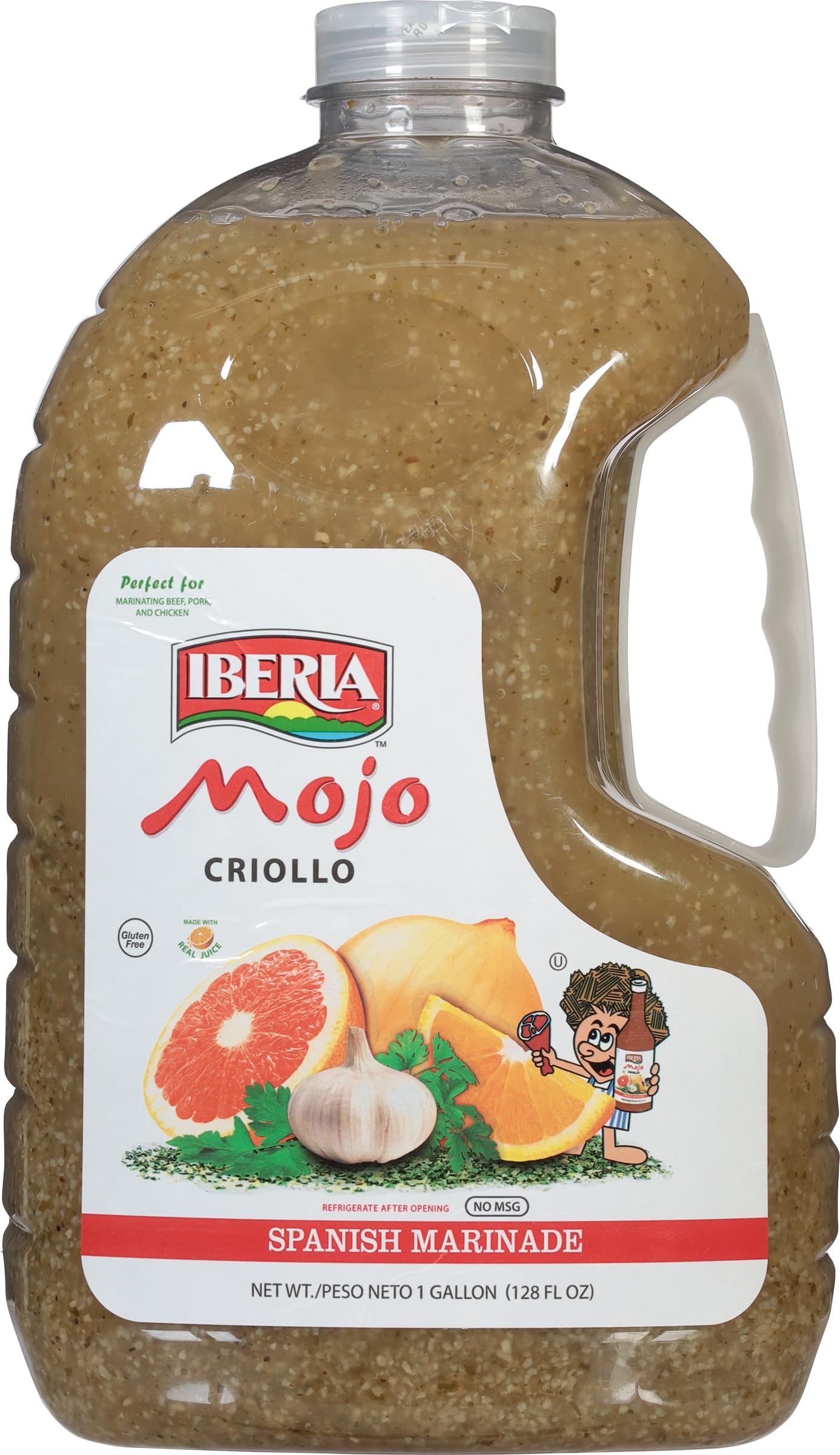 Iberia Mojo Criollo, 1 gallon Spanish Marinade Perfect for Marinating Chicken, Beef & Pork, Made With Real Orange Juice, 128 Fl