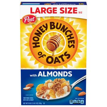 Post Honey Bunches Of Oats Honey Bunches Of Oats Almond, 18-Ounce