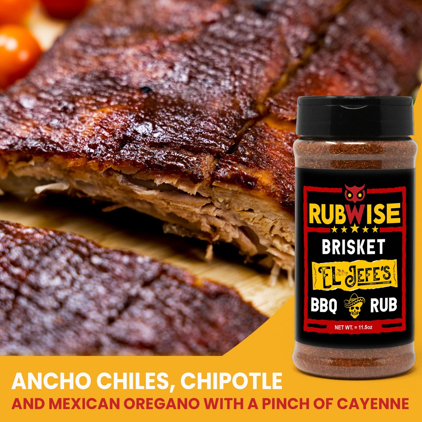 Five Star Seasonings RubWise Texas Style Brisket Rub - Dry BBQ Seasoning for smoky aroma & Grilling - 11.5oz