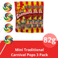 Mini Carnival Lollipop Packs, Shareable Individually Wrapped Traditional Multi Colored Swirl Pops, Candy Accessory Included, 7 L