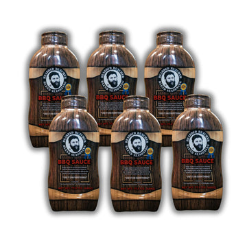 Bearded Butchers BBQ Sauce 17.5 oz, Pack of 6 - Tangy & Smoky, Original Spice Blend, Gluten Free, No MSG, Real Ingredients, Perf