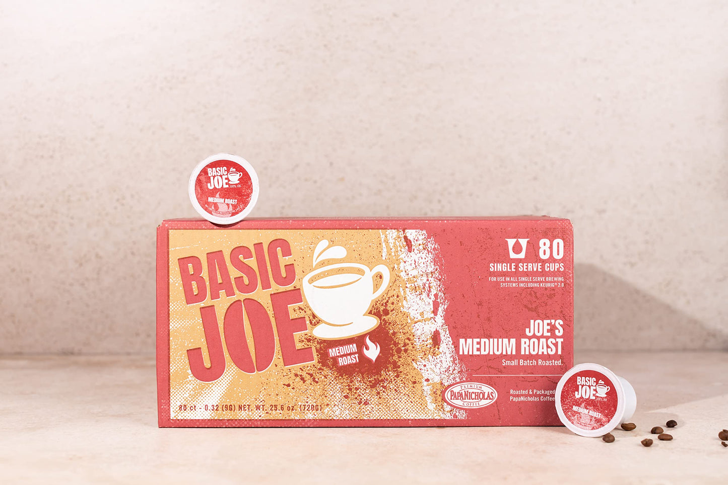 Basic Joe 80-Count Arabica Medium Roast Coffee Pods for K-Cup malt-inspired, Single Serve, Pack of 80