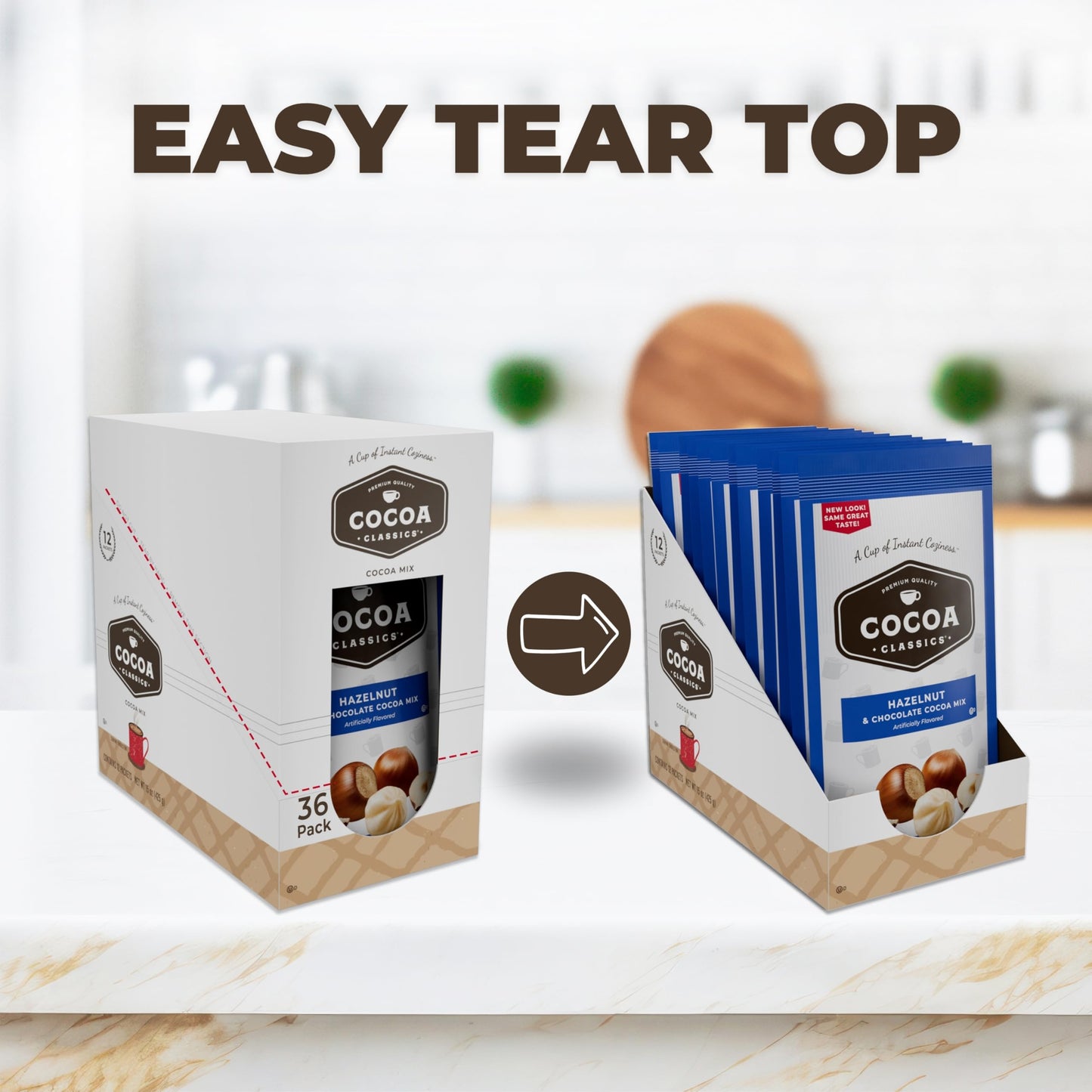Cocoa Classics Hazelnut Cocoa Mix, Hot Chocolate, Made With Nonfat Milk, Just Add Hot Water, Make Hot Or Iced Cocoa, Gluten Free