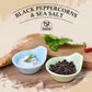 52USA Black Peppercorns 12 oz and Coarse Sea Salt 2 lbs, Salt and Pepper for Grinder Refill, Whole Peppercorns